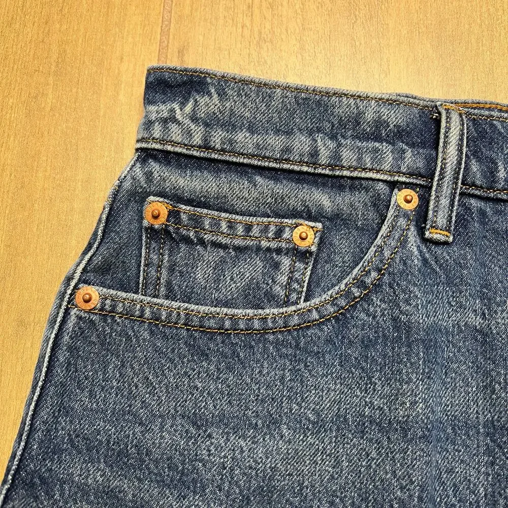 Lucky Brand Women's High Rise Cut Off Jean Skirt Blue Sz 10/30 casual - Picture 9 of 12